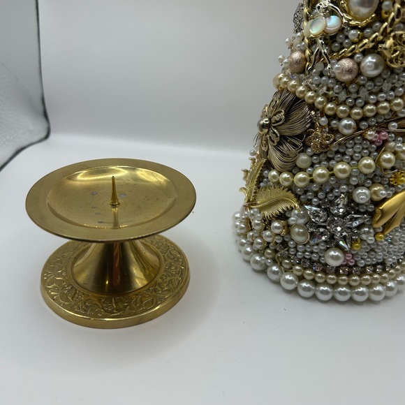 Hand Crafted Upcycled Vintage to Modern Jewelry Christmas Tree - Picture 12 of 13